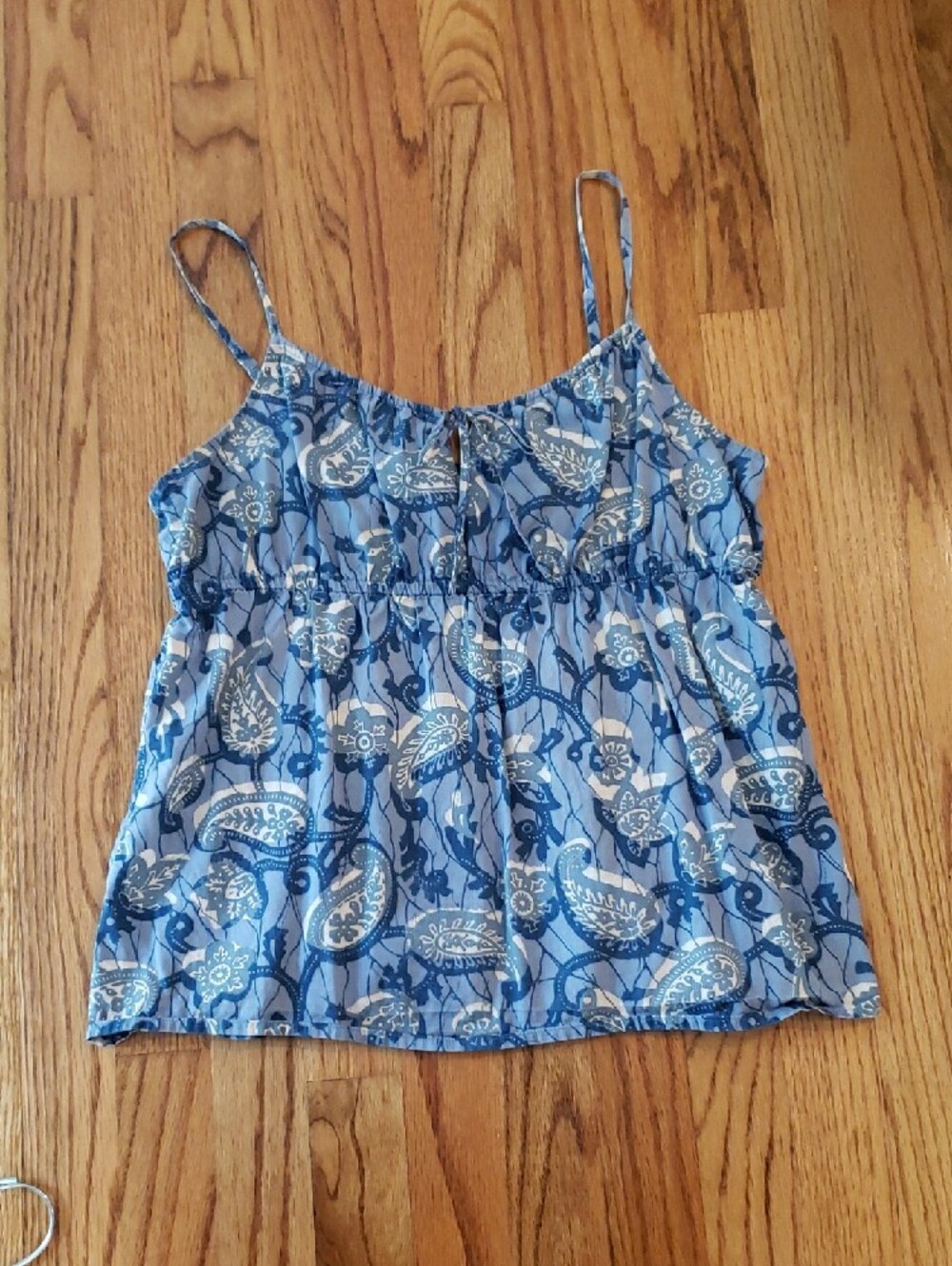 Blue Paisley Spaghetti-Strap Camisole by Stamp 10 - Size: 8